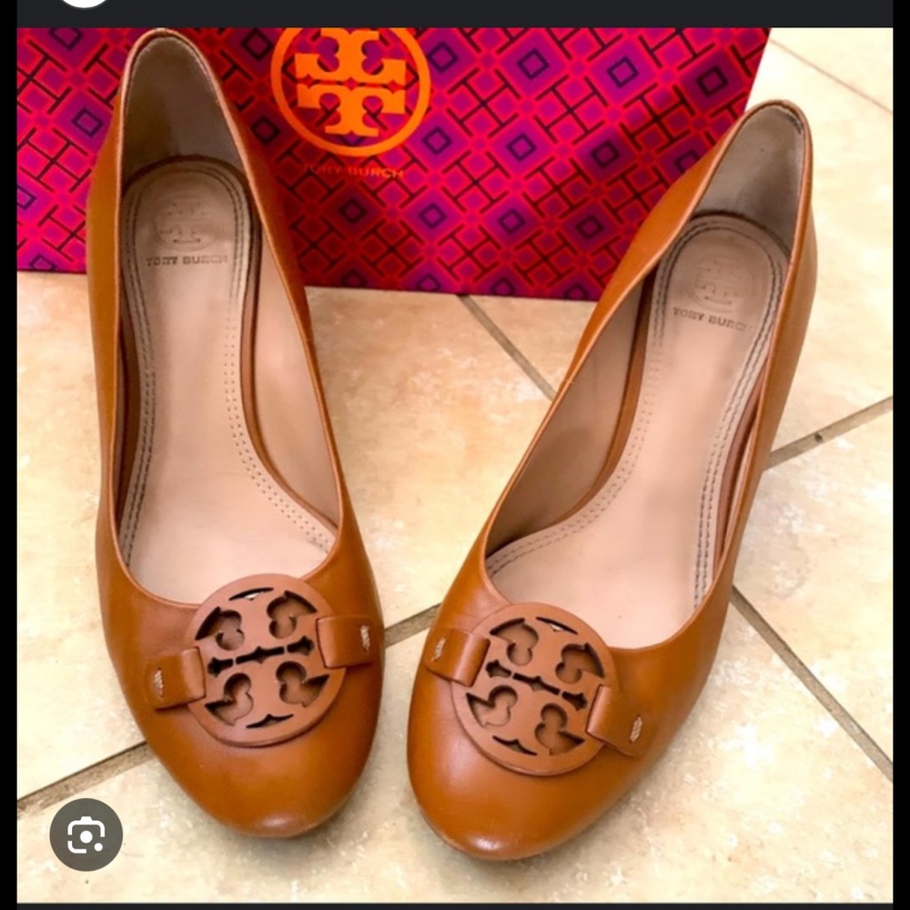 Tory Burch Miller 65mm Wedge Cuoio color